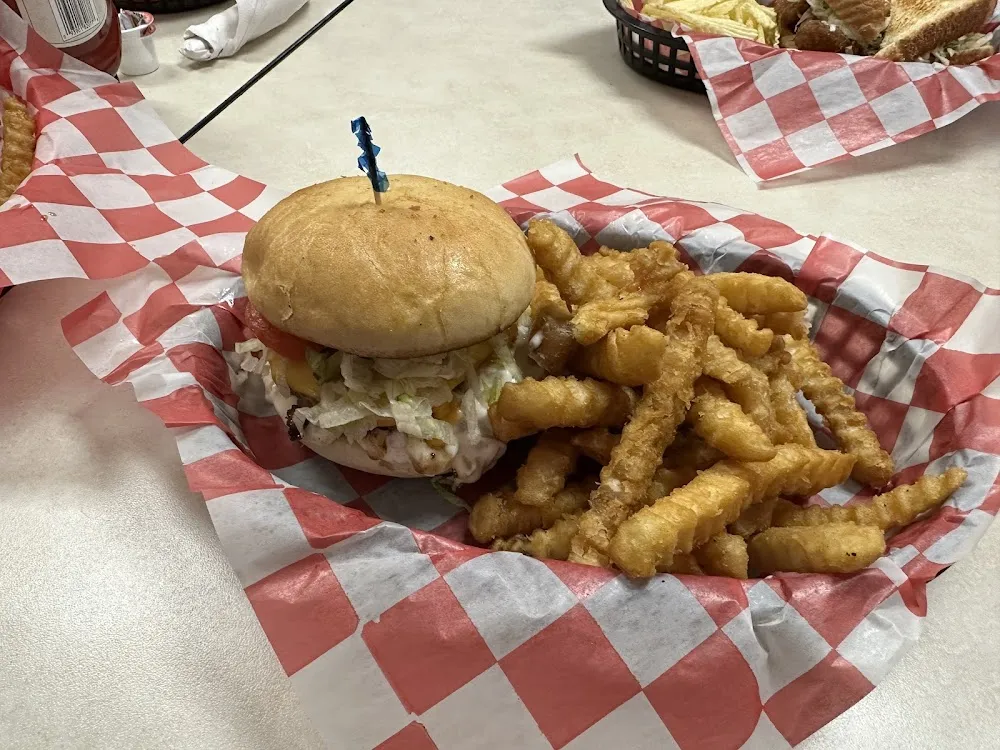 Olive Burger and Fries